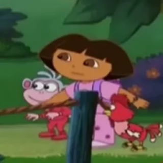 😃 emoji dora :( Telegram sticker 10 of 19