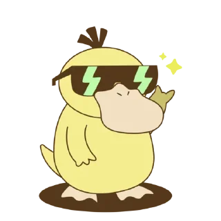 😎 emoji Psyduck Telegram sticker 12 of 16