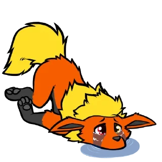 😭 emoji Fyre Flareon Telegram sticker 11 of 59