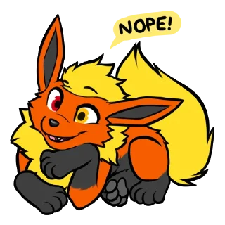 😨 emoji Fyre Flareon Telegram sticker 13 of 59