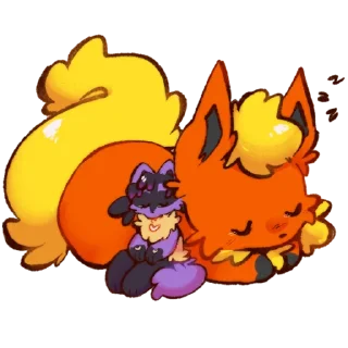 😴 emoji Fyre Flareon Telegram sticker 15 of 59