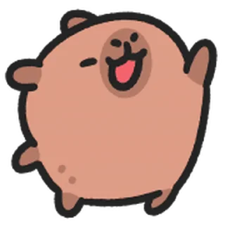 😊 emoji 小水豚 動態表情貼 @kal_pc Telegram sticker 10 of 41
