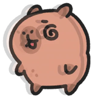 😊 emoji 小水豚 動態表情貼 @kal_pc Telegram sticker 23 of 41
