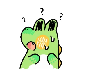❓ emoji Sweet Croc • @xxyuji Telegram sticker 15 of 24