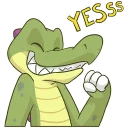 😌 emoji Croc O'Dile Telegram sticker 11 of 49