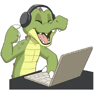 💻 emoji Croc O'Dile Telegram sticker 23 of 49