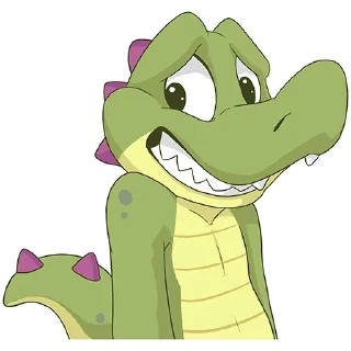 😬 emoji Croc O'Dile Telegram sticker 19 of 49