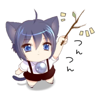 😀 emoji Boy of a black cat Telegram sticker 7 of 39