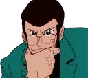 😏 emoji Lupin III Telegram sticker 9 of 22