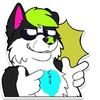 😎 emoji Toby Raspberry Telegram sticker 4 of 18