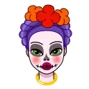 🤨 emoji Vera Calavera Telegram sticker 5 of 20