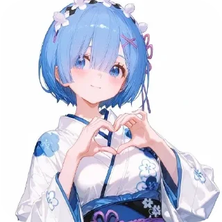 👄 emoji Re:Zero Rem Telegram sticker 8 of 17