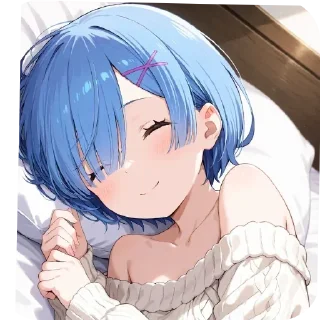 💇 emoji Re:Zero Rem Telegram sticker 6 of 17