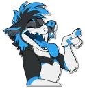 💙 emoji Leo Telegram sticker 13 of 19