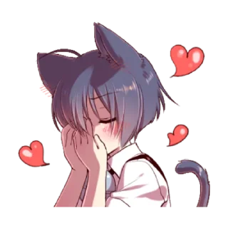 🥰 emoji Boy of a black cat 4 Telegram sticker 19 of 41