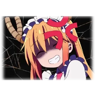 😓 emoji Kobayashi by @raivozo Telegram sticker 23 of 118