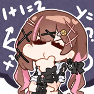 🤔 emoji 七海 Nana7mi 直播间表情包 2024 Telegram sticker 7 of 10