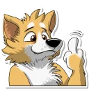 🖕 emoji Duke Corgi Telegram sticker 8 of 69