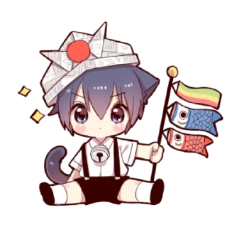 🇯🇵 emoji Boy of a black cat(REIWA) Telegram sticker 16 of 17