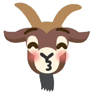 😚 emoji Google Goat Telegram sticker 11 of 117