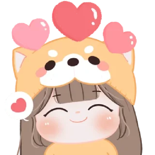 🐶 emoji chubby girl : Shiba @darkestlace Telegram sticker 18 of 40