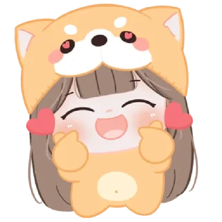 🐶 emoji chubby girl : Shiba @darkestlace Telegram sticker 13 of 40