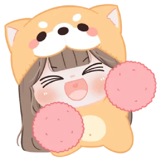🐶 emoji chubby girl : Shiba @darkestlace Telegram sticker 16 of 40