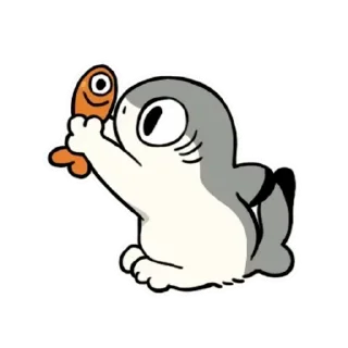 😊 emoji Sharkitty鯊貓 調皮搗蛋動態貼圖 @kal_pc Telegram sticker 7 of 24