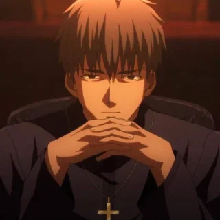 Sticker from Kotomine Kirei (& emiya)