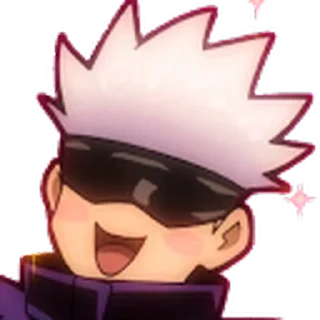 😊 emoji Gojo sticker by คนหล่อ Telegram sticker 1 of 19