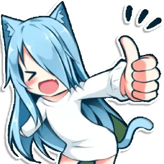😉 emoji Cat girl Telegram sticker 9 of 45