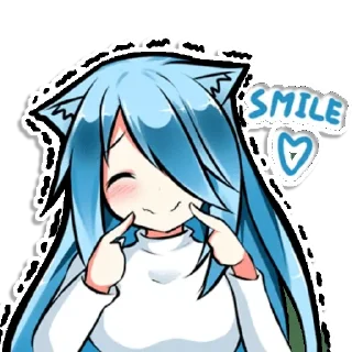 😊 emoji Cat girl Telegram sticker 19 of 45