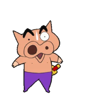 😊 emoji 不理不理左衛門動態貼圖 (Crayon Shin-chan 蠟筆小新) @kal_pc Telegram sticker 22 of 24