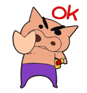 😊 emoji 不理不理左衛門動態貼圖 (Crayon Shin-chan 蠟筆小新) @kal_pc Telegram sticker 1 of 24