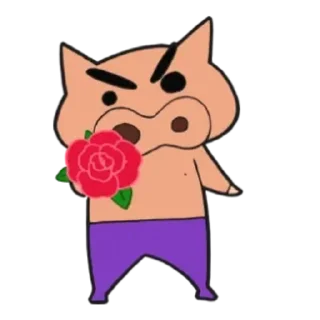 😊 emoji 不理不理左衛門動態貼圖 (Crayon Shin-chan 蠟筆小新) @kal_pc Telegram sticker 10 of 24