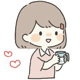 ☕️ emoji Girl can use stickers Telegram sticker 10 of 40