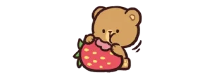🍓 emoji ᴍᴏᴄʜᴀ & ᴍɪʟᴋ @MTHRK1 🐻🤍 Telegram sticker 1 of 90