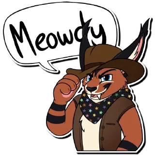 🤠 emoji Cooper Caracal Telegram sticker 2 of 46