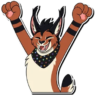 😄 emoji Cooper Caracal Telegram sticker 17 of 46