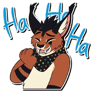 😂 emoji Cooper Caracal Telegram sticker 5 of 46