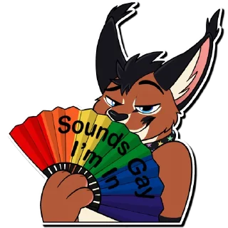 🏳️‍🌈 emoji Cooper Caracal Telegram sticker 1 of 46