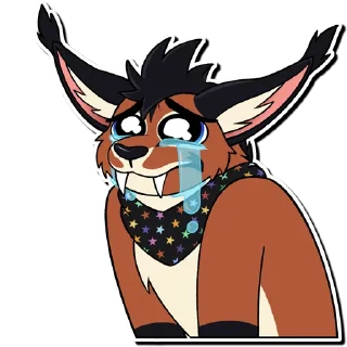 😭 emoji Cooper Caracal Telegram sticker 7 of 46
