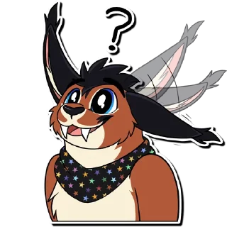 ❓ emoji Cooper Caracal Telegram sticker 3 of 46