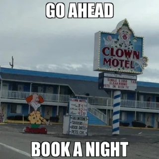 Sticker from Clown Motel Essentials