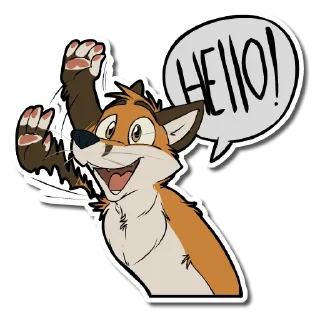 👋 emoji Jasper Fox Telegram sticker 22 of 90
