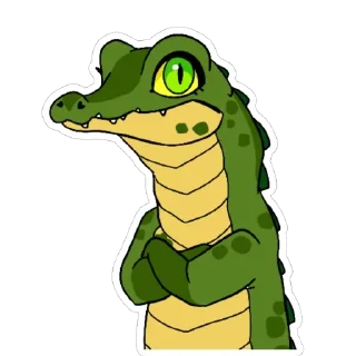 😕 emoji Pancake Crocodile Telegram sticker 13 of 53