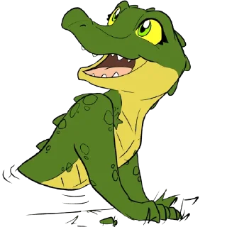🙋‍♀️ emoji Pancake Crocodile Telegram sticker 23 of 53