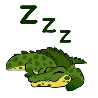 😴 emoji Pancake Crocodile Telegram sticker 10 of 53