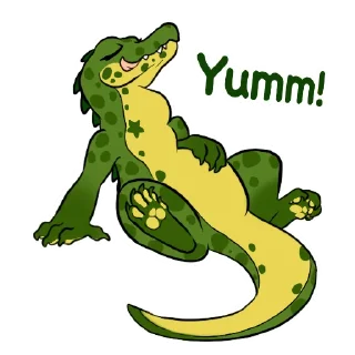 😋 emoji Pancake Crocodile Telegram sticker 14 of 53