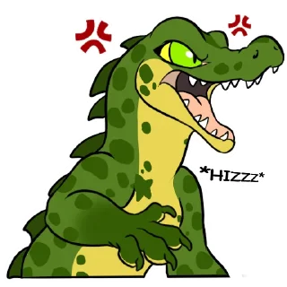 😡 emoji Pancake Crocodile Telegram sticker 15 of 53